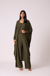 Meghan Knit  Travel Set - Olive